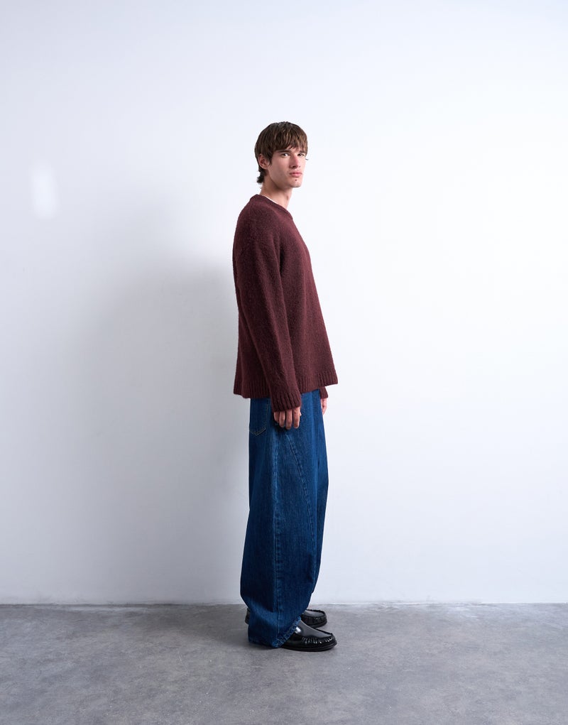 TOPMAN Standard Fit Zip Polo In Dark Red - Image 5