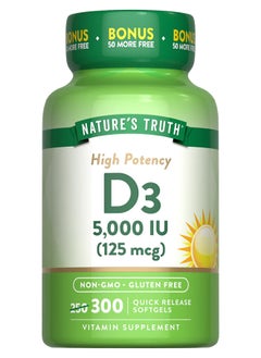 High Potency Vitamin D3 125 Mcg (5,000 Iu), 300 Quick Release Softgels - pzsku/ZF6FB0B6CB25712DFA075Z/45/_/1720686765/97f37663-30b5-4745-a3ca-eacc252a4cba