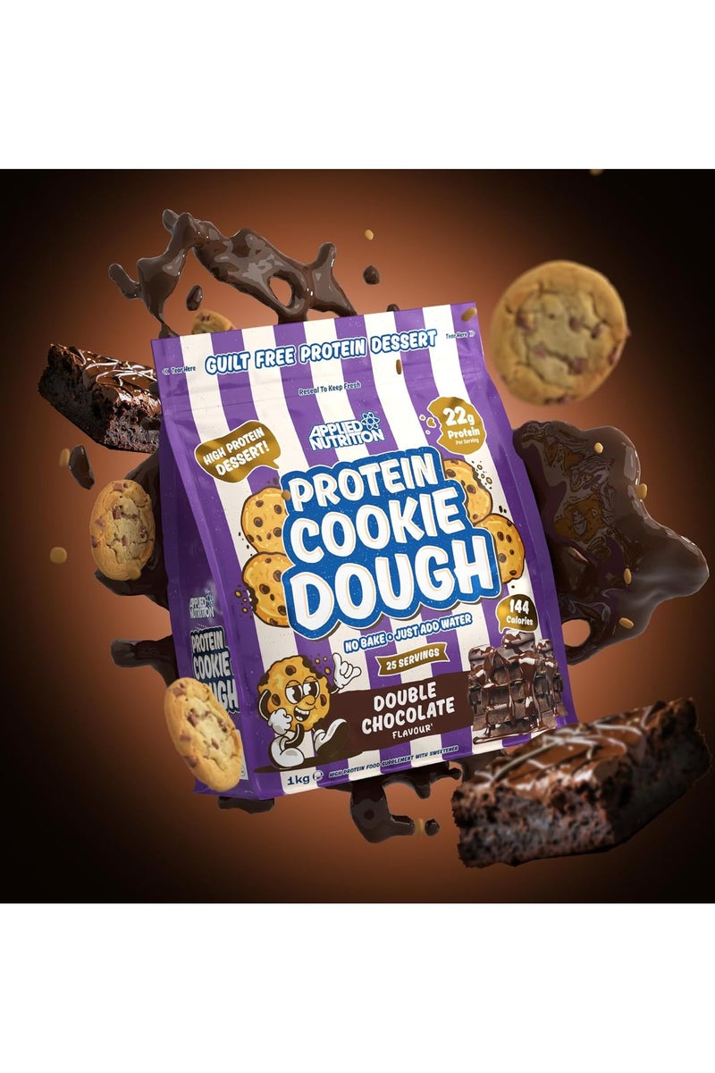 Applied Nutrition Protein Cookie Dough 1kg – High Protein Snack, Over 22g of Protein Per Serving, Ready-to-Eat– Low Calorie, Healthy Treat (1kg – 25 Servings) (Double Chocolate) - Image 2