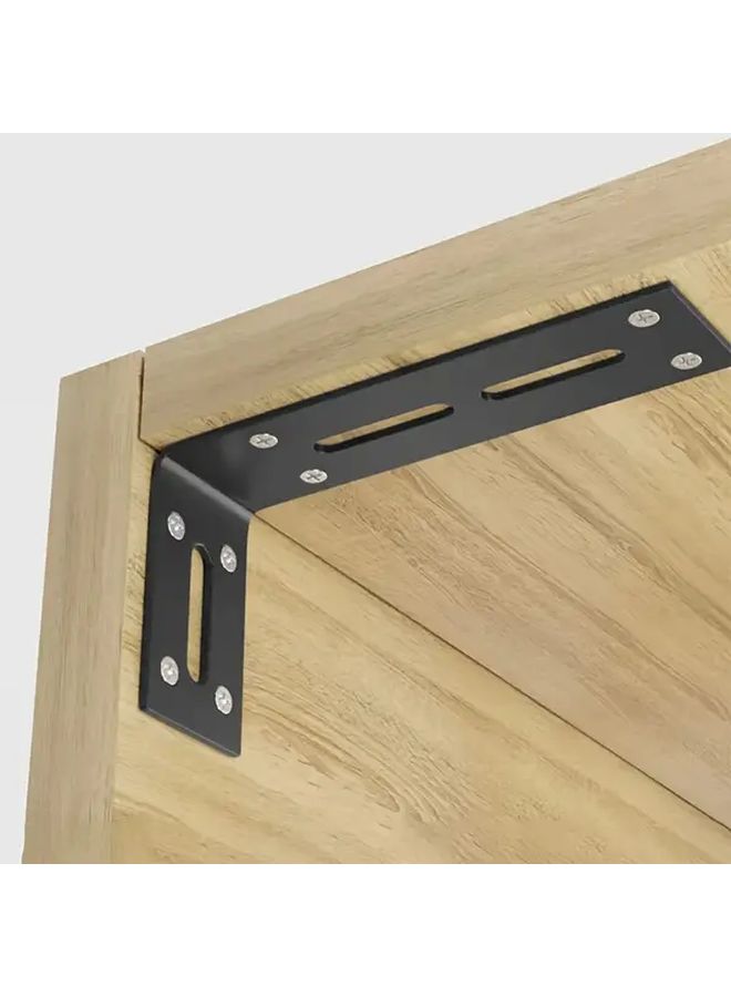 Metal 90 Degree Slotted Angle Bracket 4Pcs for DIY Furniture Shelf Support - Image 3