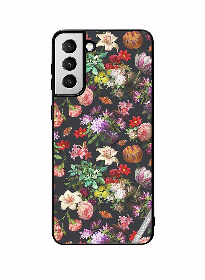 VR CREATIVE Protective Case Cover For Samsung Galaxy S22 Plus 5G Vintge Floweri Design Multicolour - Image 1