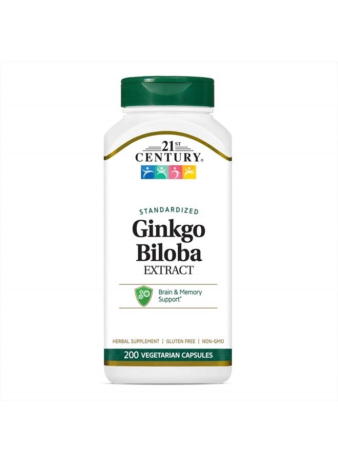 21st Century مستخلص الجنكة بيلوبا كبسولات نباتية، 200-عدد (21687) - Image 1