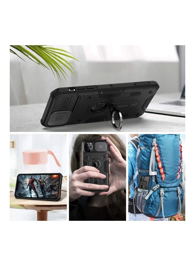NIBEMINENT CamShield Armor With Slide Protective Case Cover, Ring And Kickstand For Apple iPhone 11 Pro Max (2019) Black  - Image 4