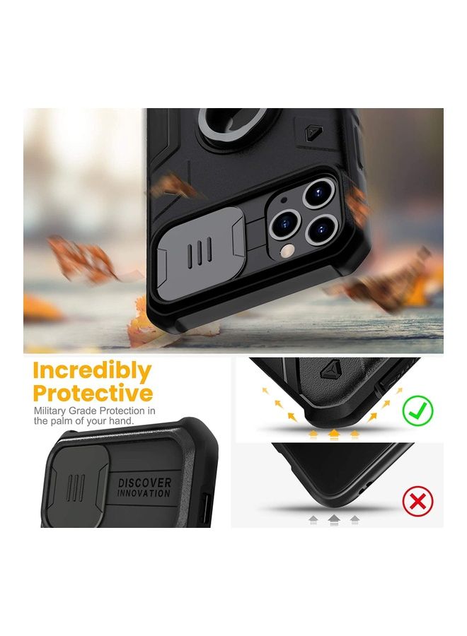 NIBEMINENT CamShield Armor With Slide Protective Case Cover, Ring And Kickstand For Apple iPhone 11 Pro Max (2019) Black  - Image 5