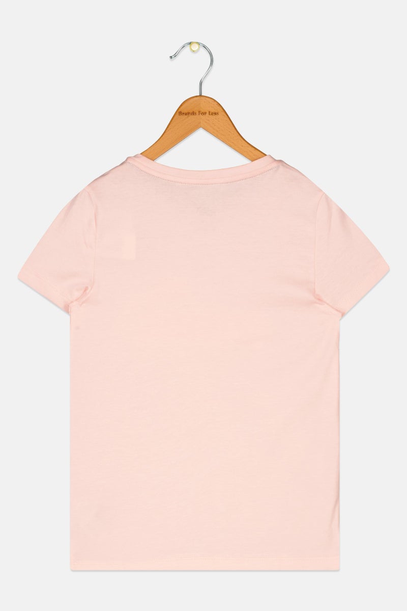 PUMA Kids Girl Sportswear Fit Round Neck Short Sleeve Top, Pink - Image 2