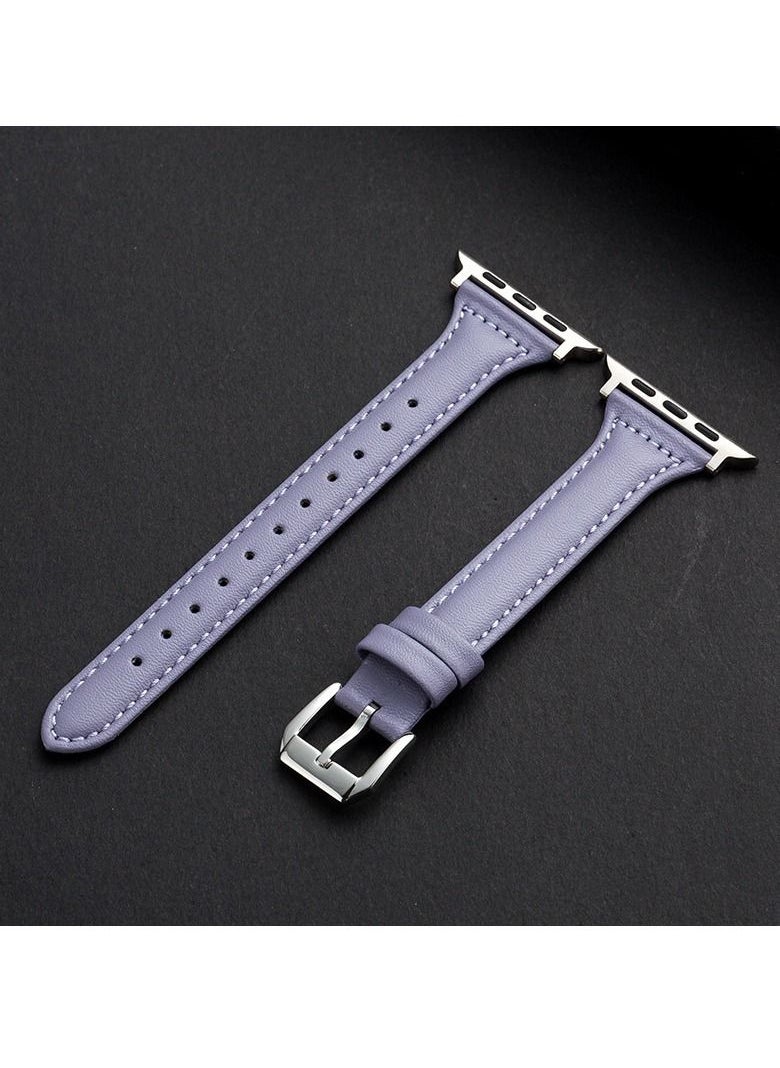 Generic - Small Waist Leather Strap for iWatch 8 - Compatible with Apple Watch 7/6/5 and SE Women's 49MM - Image 1