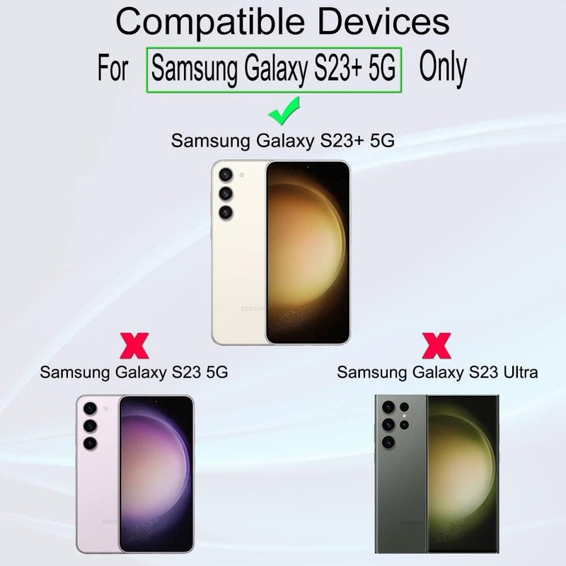 Ibywind For Samsung Galaxy S23+/Galaxy S23 Plus 5G Screen Protector(6.6 Inches),with 2Pcs Tempered Glass,1Pc Camera Lens Protector,1Pc Backing Carbon Fiber Film[Fingerprint Reader,Easy to install] - Image 2