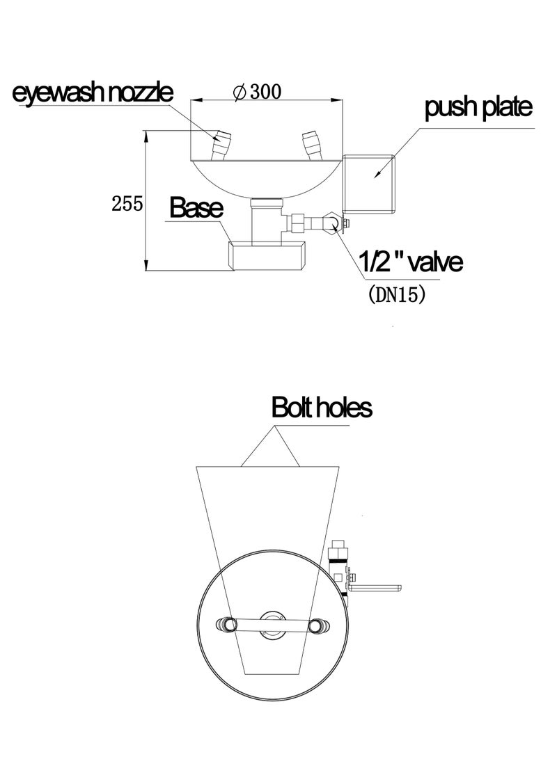 Patron ABS Wall Mounted Eyewash - Image 2