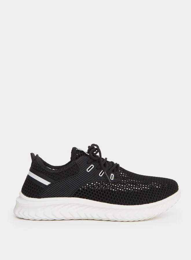 Take Two Take Two Textured Lace Up Sneakers
