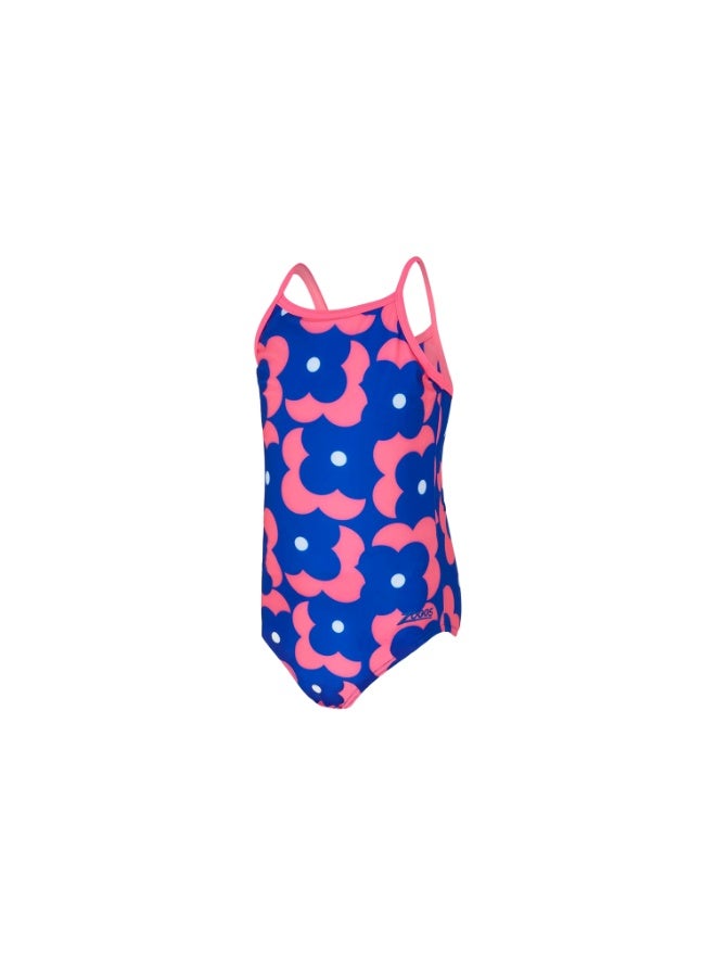 Zoggs Girls Disco Vibe Texback Swimsuit Multi | Ecolast+ Fabric, 100% Chlorine Proof (250 hrs), UPF 50+ Sun Protection, Quick-Dry Comfort, Thin Strap Texback Fit, Eco-Friendly Swimwear | 463636-DISC26 - Image 1