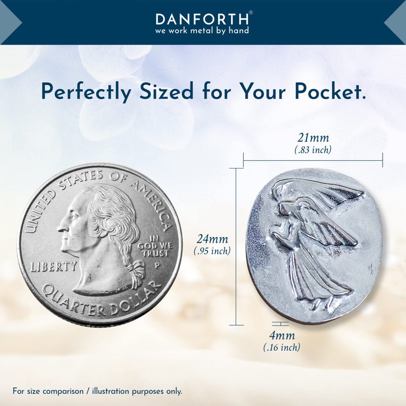 DANFORTH Vilmain Pocket Angel | Handcrafted in USA | Pewter Pocket Tokens with Inspirational Words | Gift Bag (Pack of 10) - Image 5