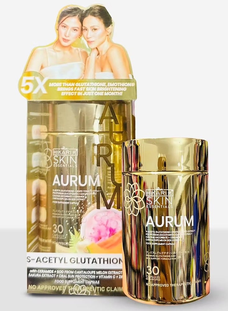 Hikari Aurum Skin Essential S-Acetyl Glutathione 30 Capsule