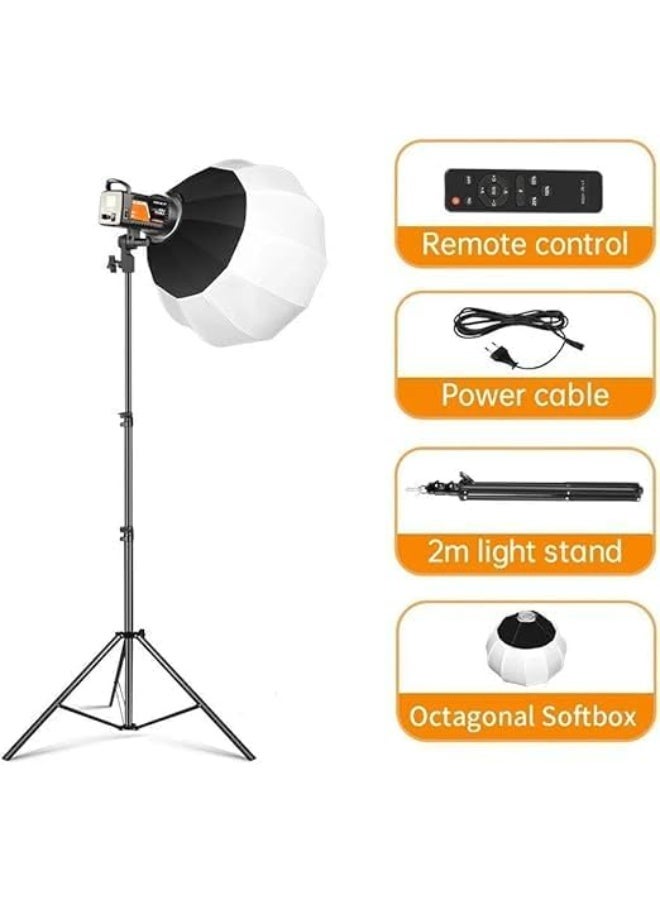 MUNTAQI Professional Photography Lighting Kit 400W with QX 65CM Softbox & Adjustable Stand – 2700K-6500K Dimmable LED Fill Light for Video, Studio, YouTube, TikTok, Facebook & Content Creators - Image 3