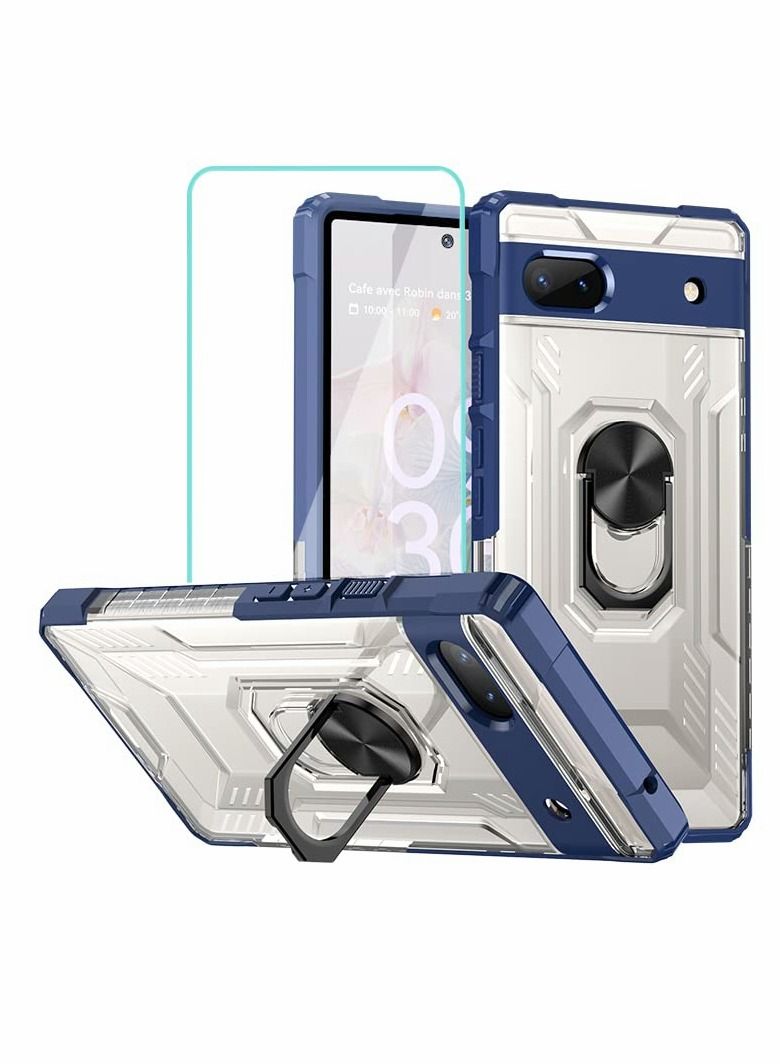 SYOSI Case for Pixel 6A,  with Screen Protector, Protective Shock Resistant TPU Bumper Scratch Magnetic Kickstand Lightweight Rugged Hard Cover for Google Pixel 6A - Image 1