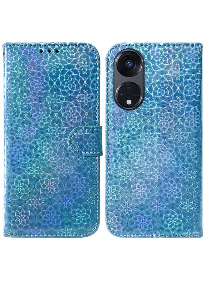 اس-توب جراب لهاتف OPPO Reno8 T 5G / A1 Pro 5G جراب هاتف جلدي ملون بإبزيم مغناطيسي - Image 1