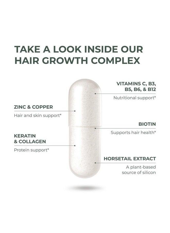 Primal Harvest Primal Harvest Hair Growth Vitamins, Hair Growth for Women & Men - 60 Hair Growth Pills, Natural Hair Thickening Products for w/Biotin & Zinc - Hair Supplement, Regrowth Hair Vitamins  - Image 4