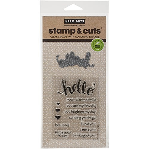 Hero Arts DC151 Stamp & Cut, Hello - Image 1