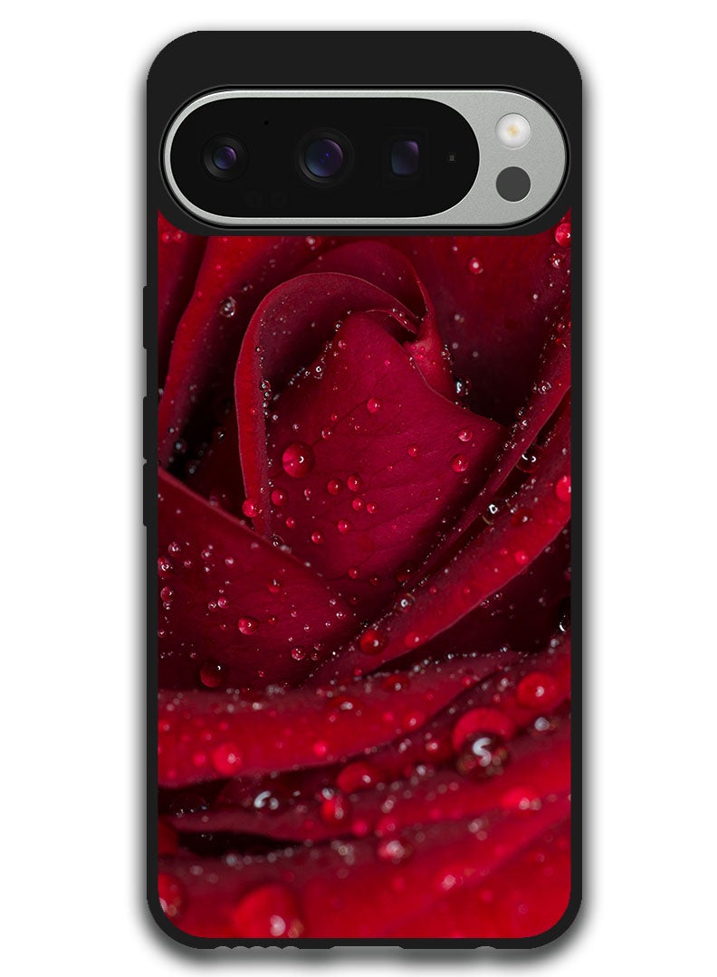 Theodor Protective Case Anti Scratch Shock Proof Bumper Cover For Google Pixel 9 Pro rose_petals_red - Image 1