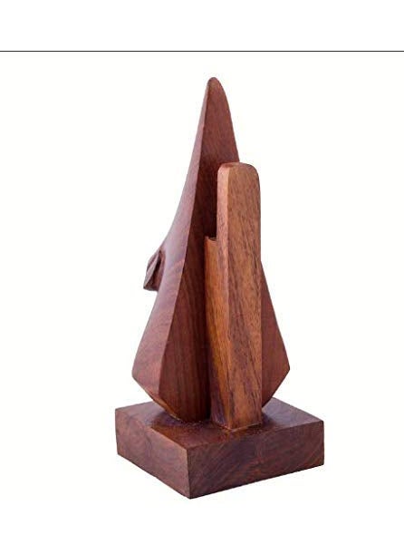 Generic SwuD Wooden Handmade Spectacle Holder Glasses Holder Chasma Stand Wooden Nose Shaped Eyeglass Holder Spectacle Display Stand Gift Accessory  - Image 3