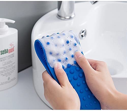 Hriman Silicone Body Back Scrubber Bath Brush Washer For Dead Skin Removal Mens Womens Double Side Brush Belt For Shower Exfoliating Belt Easy to Clean Lathers Well 1 - Image 4
