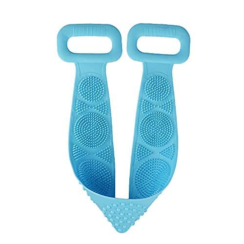 Hriman Silicone Body Back Scrubber Bath Brush Washer For Dead Skin Removal Mens Womens Double Side Brush Belt For Shower Exfoliating Belt Easy to Clean Lathers Well 1 - Image 3