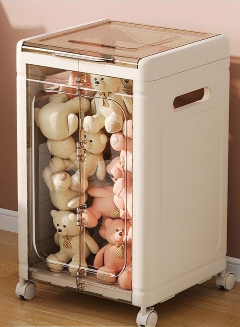 ميون صندوق ألعاب أطفال قابل للطي مع بكرات، منظم تخزين ألعاب كبير قابل للطي، صندوق ألعاب للأولاد والبنات، صندوق ألعاب لغرفة الأطفال، غرفة المعيشة، غرفة النوم - Image 1