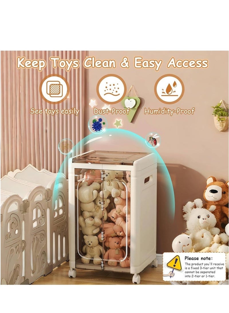 ميون صندوق ألعاب أطفال قابل للطي مع بكرات، منظم تخزين ألعاب كبير قابل للطي، صندوق ألعاب للأولاد والبنات، صندوق ألعاب لغرفة الأطفال، غرفة المعيشة، غرفة النوم - Image 5