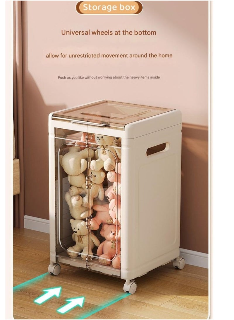 ميون صندوق ألعاب أطفال قابل للطي مع بكرات، منظم تخزين ألعاب كبير قابل للطي، صندوق ألعاب للأولاد والبنات، صندوق ألعاب لغرفة الأطفال، غرفة المعيشة، غرفة النوم - Image 2