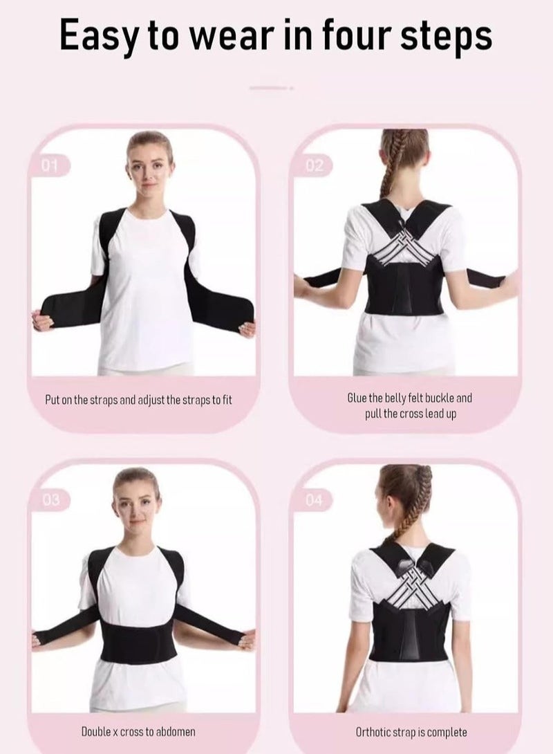 Posture Corrector Back Bracket Anti-Hump Posture Corrector Bracket Adjustable Back Shoulder Support Straps Fit Women and Men - Image 5