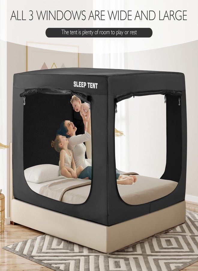 YAVIL Bed Tent Twin Bed Canopy Tents for Kid and Adult - Portable Dream Tent Indoor Sleeping 93% Blackout Tents - Image 5