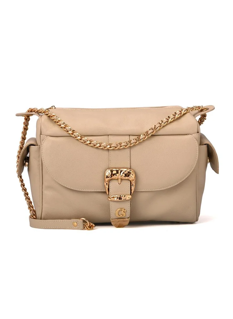 Carmen Steffens Off-white Buckle Bag