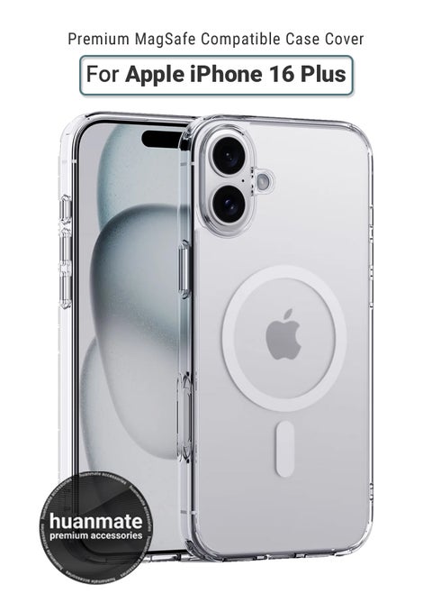 iPhone 16 Plus MagSafe Clear Case -【Anti-Yellowing】【High-Grade Strong Magnets】Ultra Slim Crystal Clear, Wireless Charging Compatible Cover for Apple iPhone 16 Plus