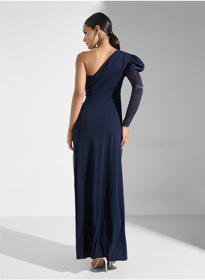 Ella Limited Edition - One Shoulder Evening Dress Shimmer Mesh - Image 1