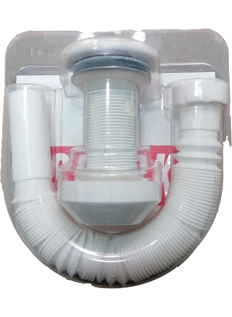 Easy-to-Install Plastic Ceramic Basin (White) - Image 1