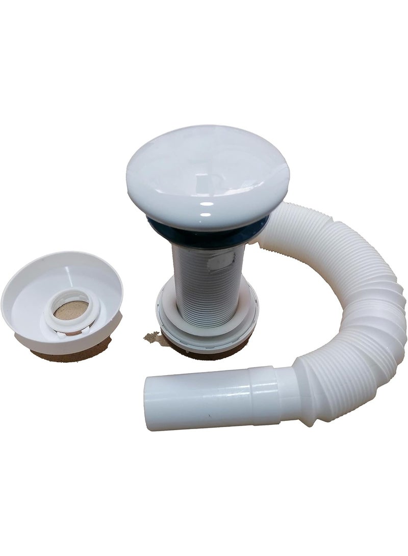 Easy-to-Install Plastic Ceramic Basin (White) - Image 2