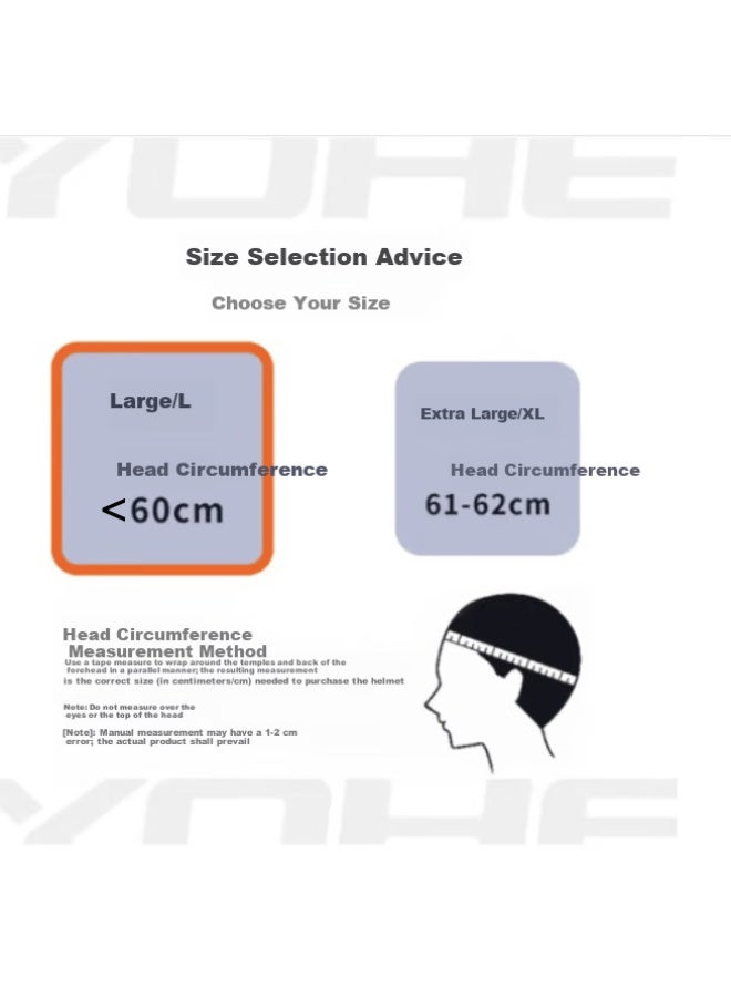 Yohe Motorcycle Electric Bike Helmet Uni Safety Helmet 3c Certified Dk8 Dynamic Yellow White XL Size - Image 1