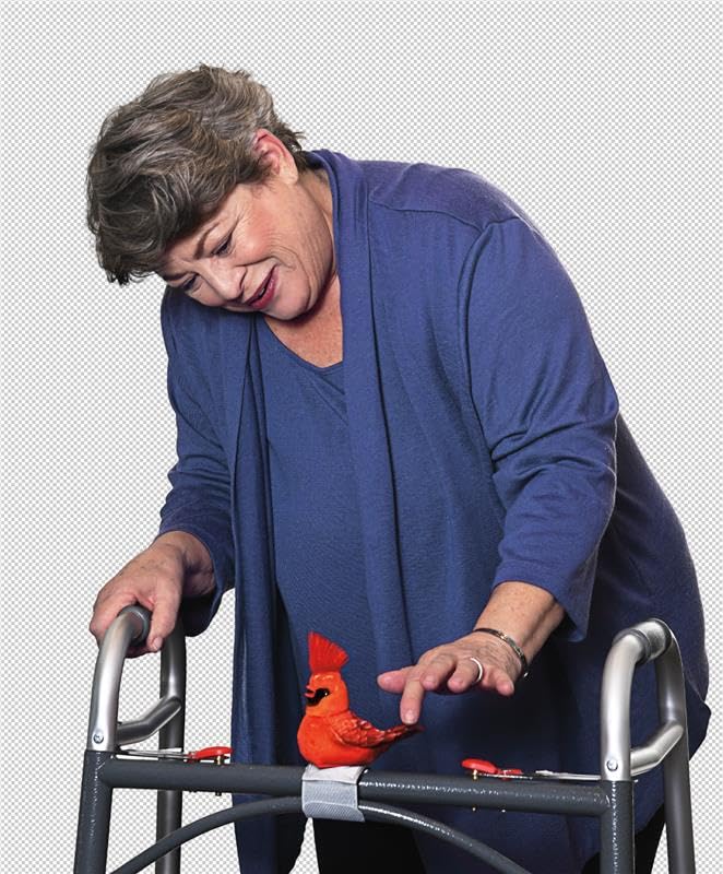 Joy For All Ageless Innovation Companion Pet for Seniors - Walker Squawker - Lifelike Animatronic Bird - Interactive Chirping - Walker Accessories - Therapy Toys for Alzheimers & Dementia - Bluebird - Image 4