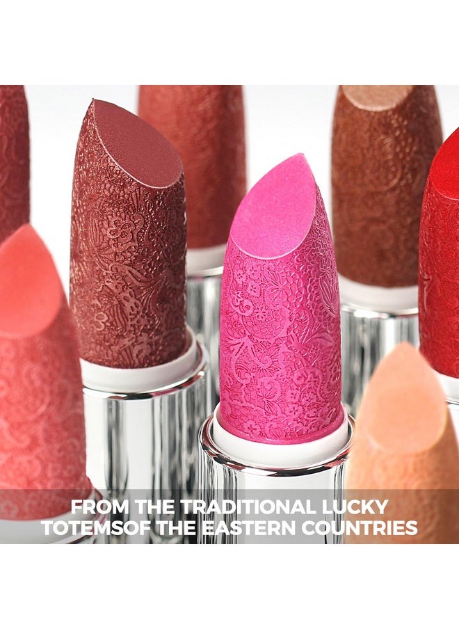 Anglicolor 2Pcs Glitter Lipstick High Impact Lipcolor,Red And Pink Lipstick Moisturizing Creamy Formula,Metallic Lipstick For Women For Vegan & Cruelty-Free,Full-Coverage Lip Color  - Image 2