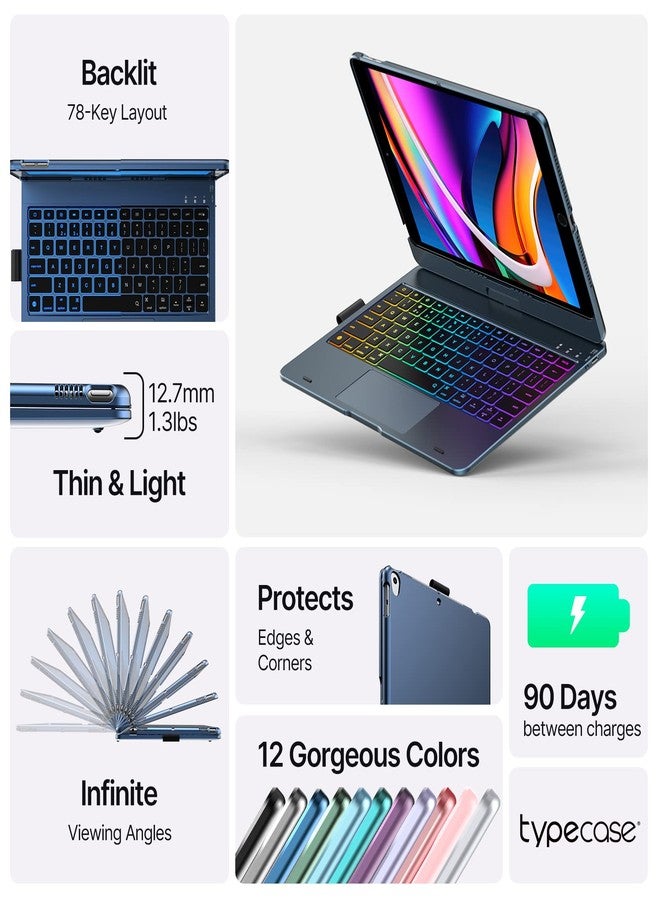 typecase Touch Keyboard Case for iPad 9th/8th/7th Gen, 360° Rotatable - Image 3