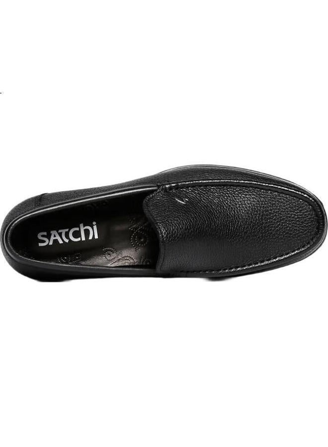 Satchi Men'S Shoes, High-Quality Deer Leather Men'S Leather Shoes, Comfortable Business Casual Shoes, Leather Shoes For Men, 402322258Z, Black, Size 40 - Image 3