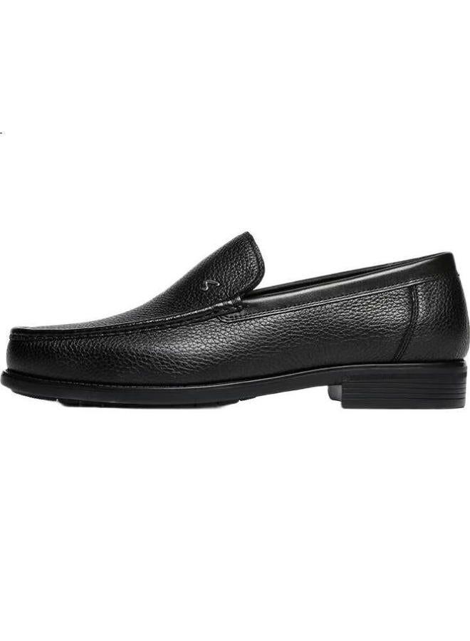 Satchi Men'S Shoes, High-Quality Deer Leather Men'S Leather Shoes, Comfortable Business Casual Shoes, Leather Shoes For Men, 402322258Z, Black, Size 40 - Image 1