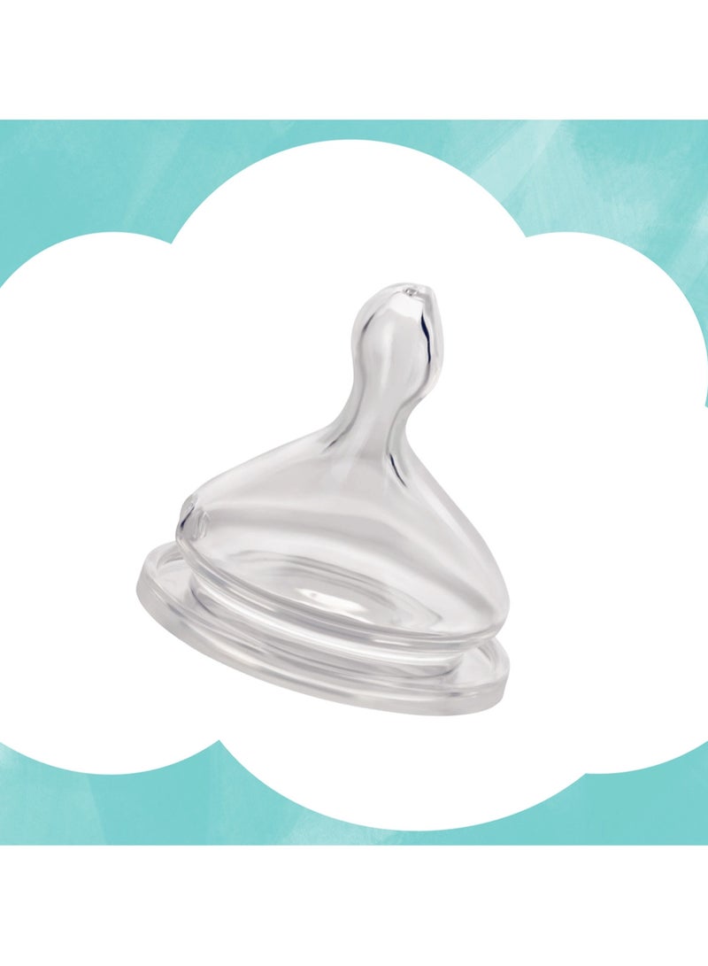 ROSSMANN German Brand, Wide Neck Baby Feeding Bottle Nipples, Size M (0+ Months), 2 Pieces – Natural Flow Silicone, Anti-Colic, Compatible with Babydream and NUK Bottles. - Image 3