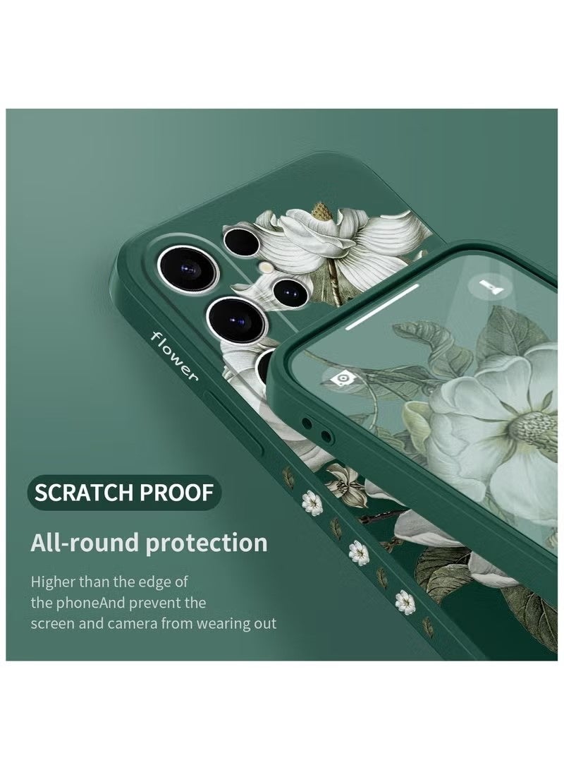 جراب لهاتف سامسونج جالاكسي إس 25 ألترا، بتصميمات إبداعية، نحيف، مانع للانزلاق، وخفيف الوزن، مناسب لهاتف جالاكسي إس 25 ألترا مقاس 6.9 بوصة، لون أخضر قطني - Image 5