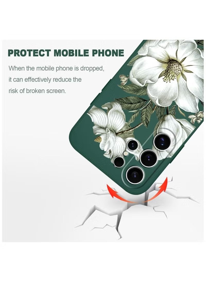 جراب لهاتف سامسونج جالاكسي إس 25 ألترا، بتصميمات إبداعية، نحيف، مانع للانزلاق، وخفيف الوزن، مناسب لهاتف جالاكسي إس 25 ألترا مقاس 6.9 بوصة، لون أخضر قطني - Image 3