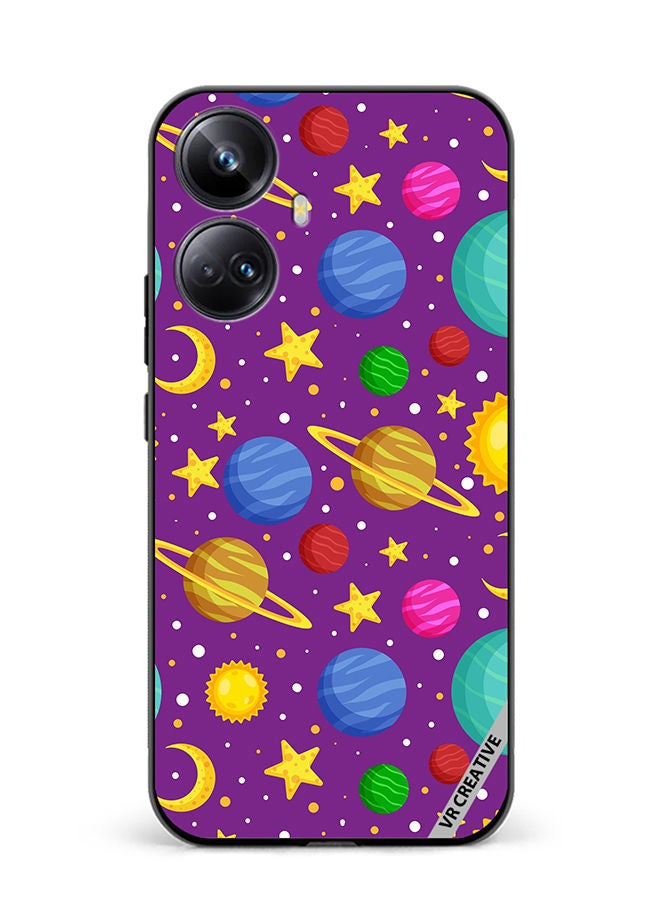 VR CREATIVE Protective Case Cover For Realme 10 Pro Plus Celestial Bodies Seamless Pattern Design Multicolour - Image 1
