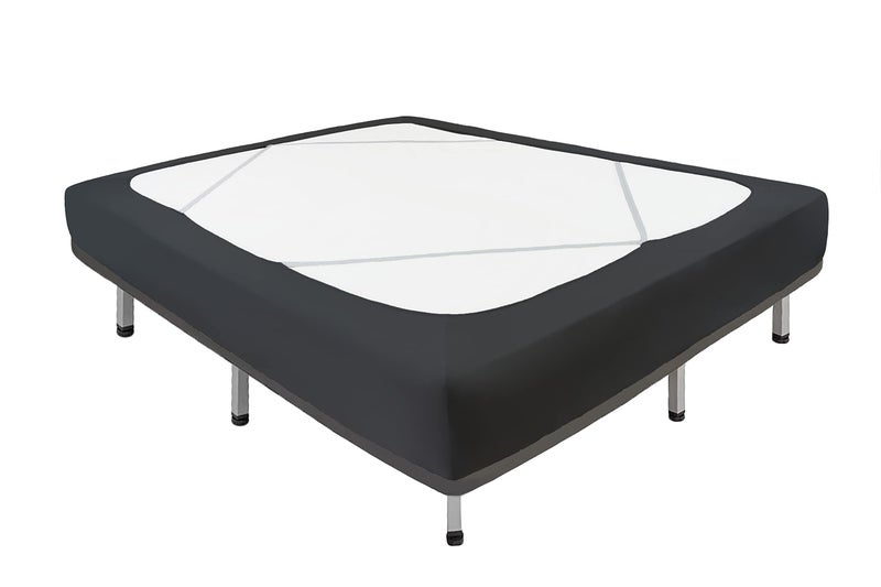 Biscaynebay Biscaynebay Decorative Box Spring Cover Queen Size Black Luxurious Jersey Knitting Stretchy Wrap Around 4 Sides Bed Skirt for HomeHotels Easy Fit Wrinkle Free Machine Washable 