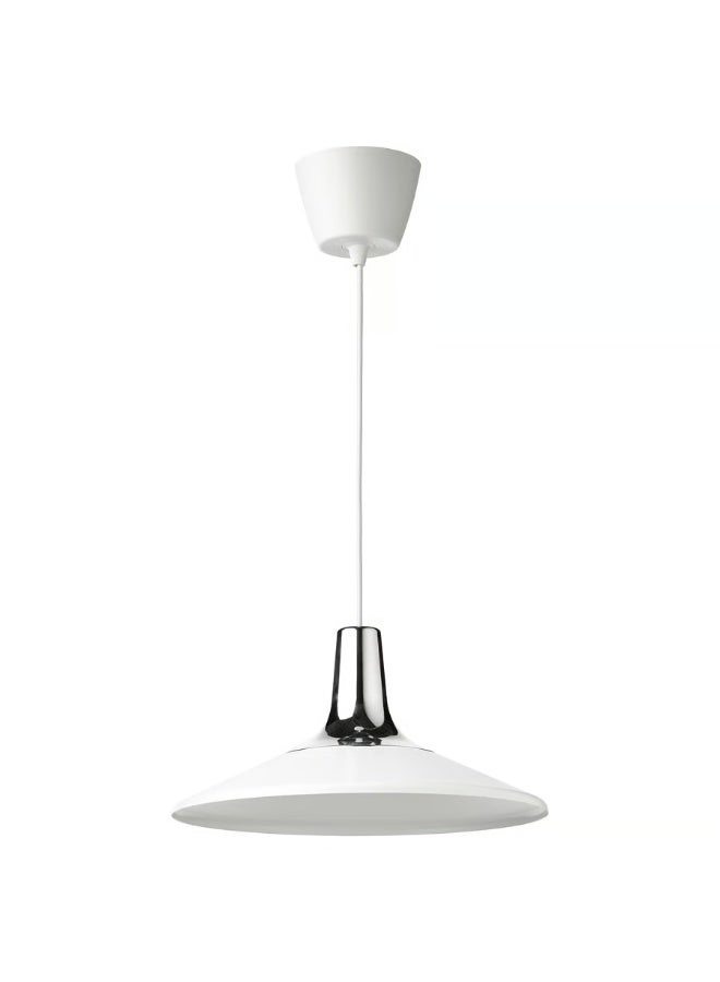 Ikea Pendant lamp, chrome effect/white, 38 cm ikea - Image 1
