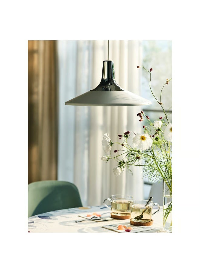 Ikea Pendant lamp, chrome effect/white, 38 cm ikea - Image 4