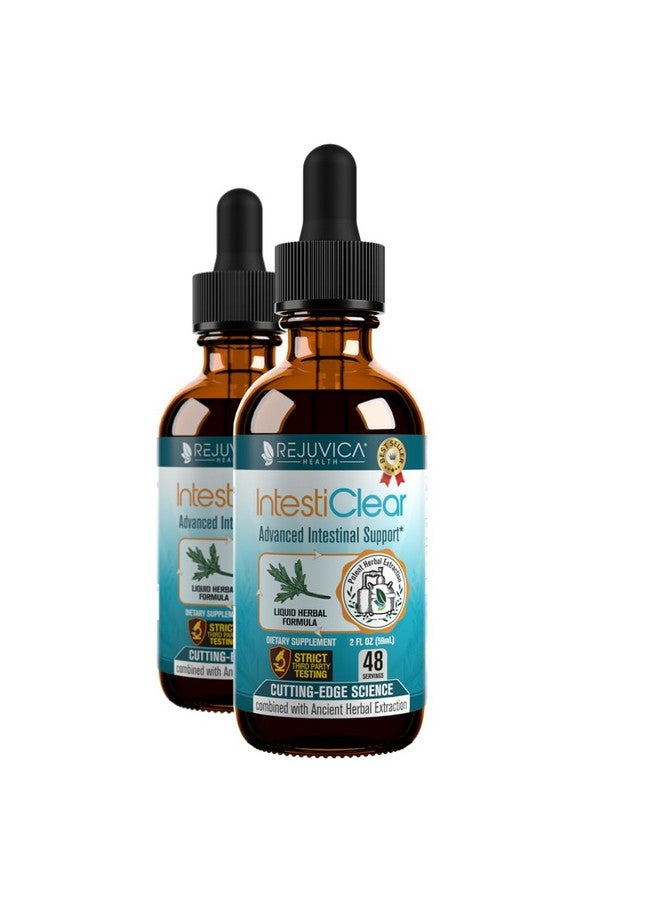 Rejuvica Health Rejuvica Health IntestiClear - Advanced Intestinal Cleanse Support for Humans - All-Herbal Liquid Formula for Fast Absorption - Bonus Liver Support - Wormwood, Black Walnut, Ginger and More  - Image 1