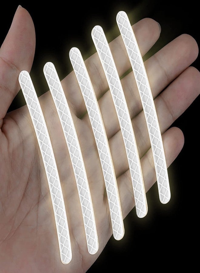 CarFrill 20pcs Reflective Wheel Rim Stripe Decal Sticker for Car Motorcycle Wheels Cycling Bike Bicycle Night Safety Decoration Stripe Universal Anti-Scratch Reflective Rim Sticker (White Sports) - Image 3